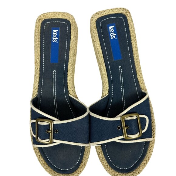 Keds Women's Espadrille Slides With Buckle Strap & Jute Sole - Size 8 - Picture 6 of 7